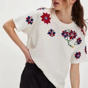 NWT Free People Petal Stitch Tissue Tee